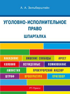 А. Зильберштейн - Шпаргалка по уголовно-исполнительскому праву. Учебное пособие
